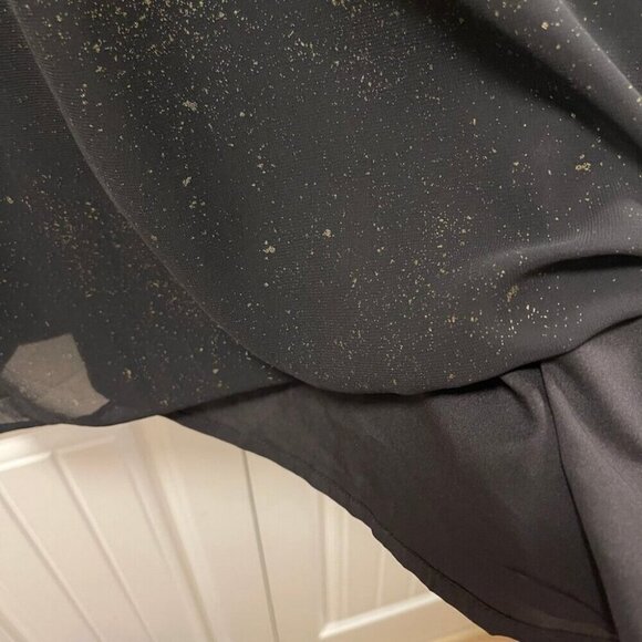 OAK + FORT Celestial Gold Flecked Long Sleeve Cutout Dress Black –  S - Picture 7 of 14